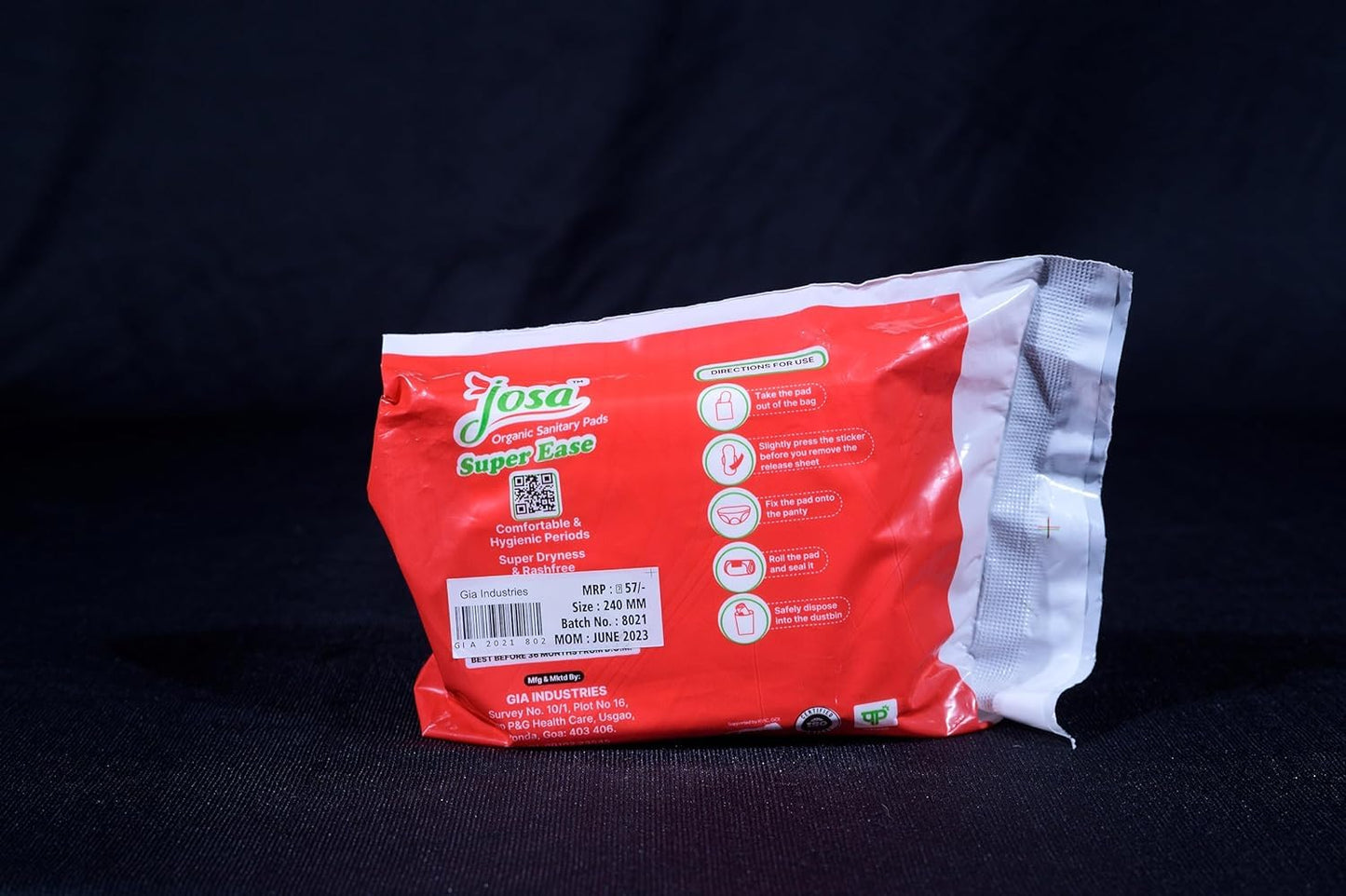 JOSA Economical Pack Sanitary Pads Regular Flow Hygiene & Comfort Soft Wings Dry top sheet (Inside Pads -7) (Size - L, XL , XXL))