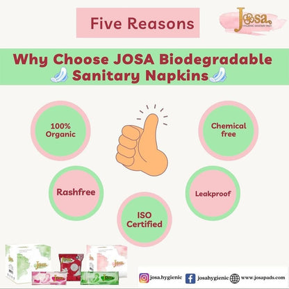 5 reasons why to choose biodegradable sanitary napkins by josa 