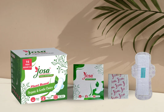 image of Josa Medium Flow Pads for Girls Showing how the pads looks from inside